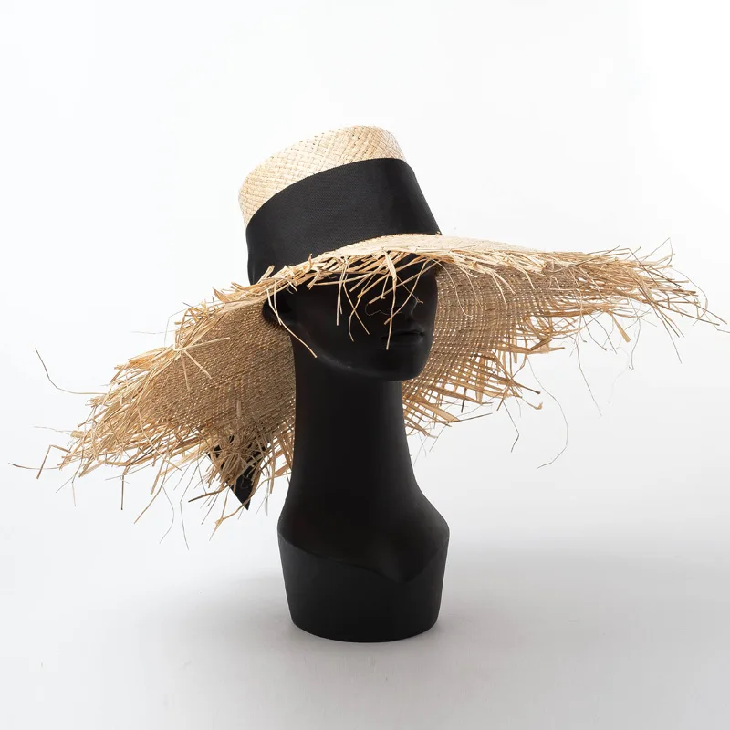 Шляпа соломенная Женская в американском стиле плетеная Панама от солнца с