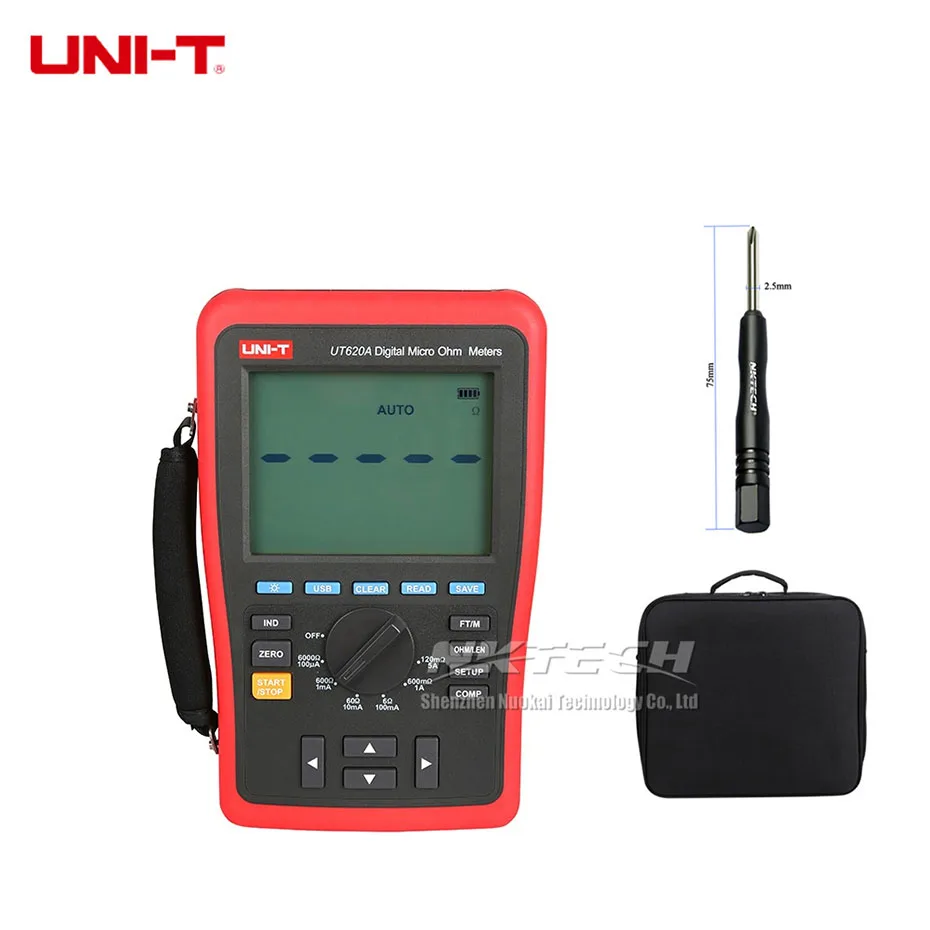 UNI T UT620A DC Цифровой Микро ом метр низкое сопротивление тестер 4 проводное