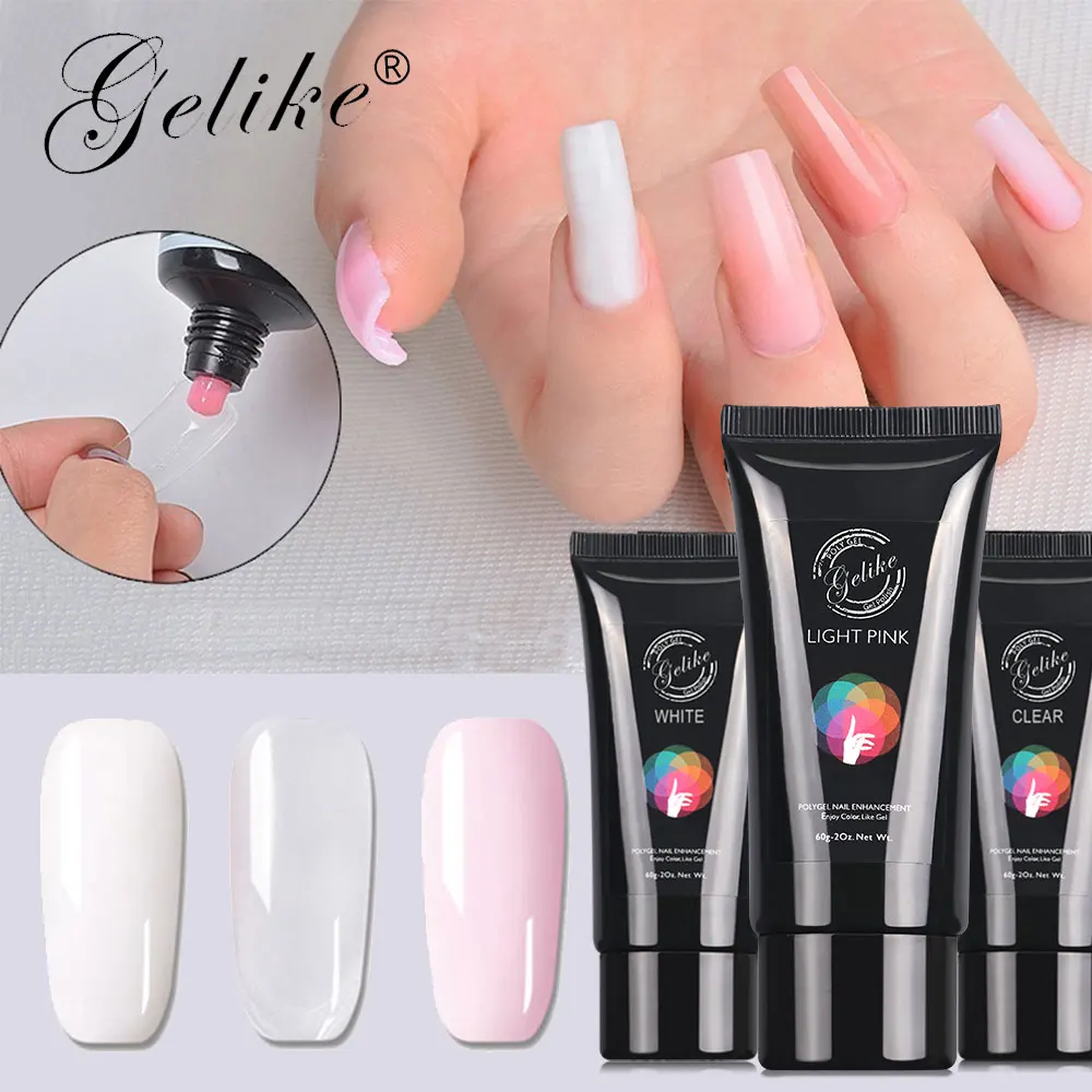Gelike поли гель лак для ногтей маникюр Starter Kit удаления органический изумрудно
