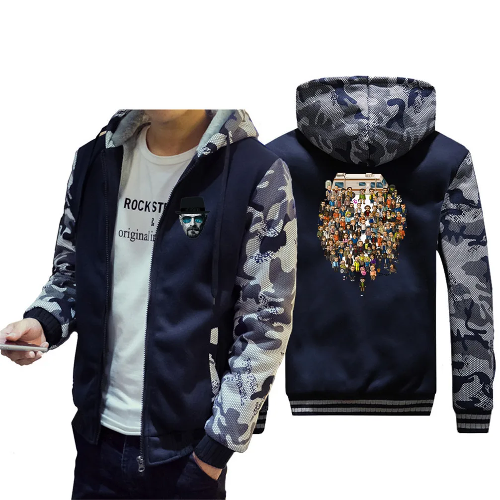 Камуфляжная 2019 куртка-бомбер мужская chaqueta plateada heren mode breachingbad Heisenberg | Мужская