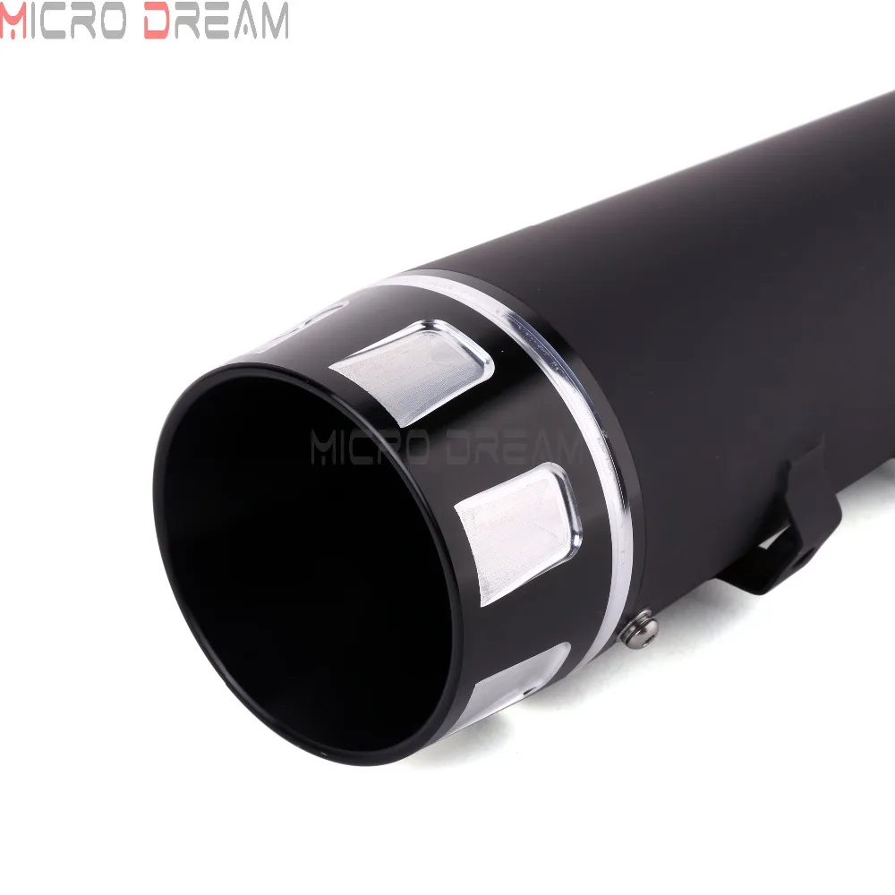 Мотоцикл 45 мм без шнуровки глушитель выхлопные трубы w/черный Слот Торцевая