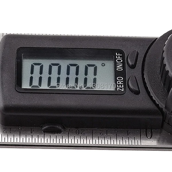 2-в-1 цифровой Нержавеющая сталь Angle Finder метр с блокировкой Функция линейка транспортира 600 мм деревообрабатывающий инструмент для строительства