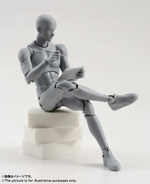 SH. Figuarts 15 см эскиз тела Кун/тело Чан DX набор подвижный мужской \ Женский ПВХ фигурка Коллекционная модель игрушки модель сплошной черный