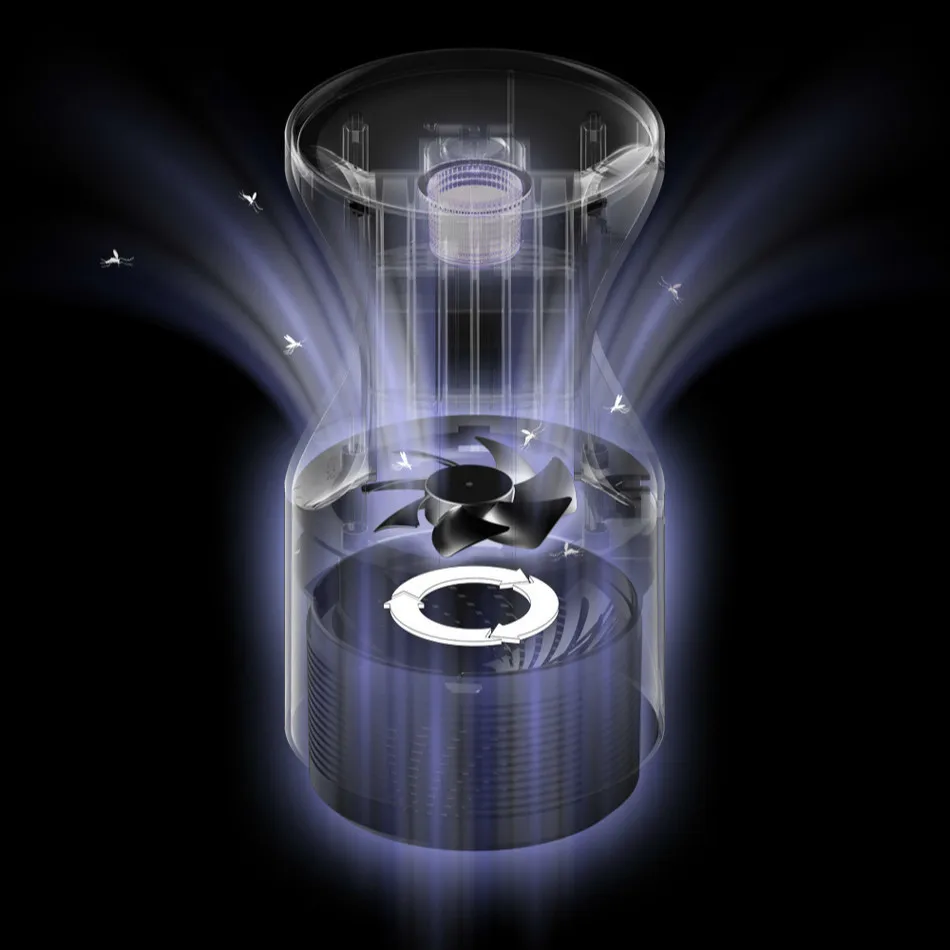 Physical Silent Pest Repeller Safe And Comfortable Purple Vortex USB Mosquitoes Killer Lamp Household Indoor Mosquito Traps | Дом и сад