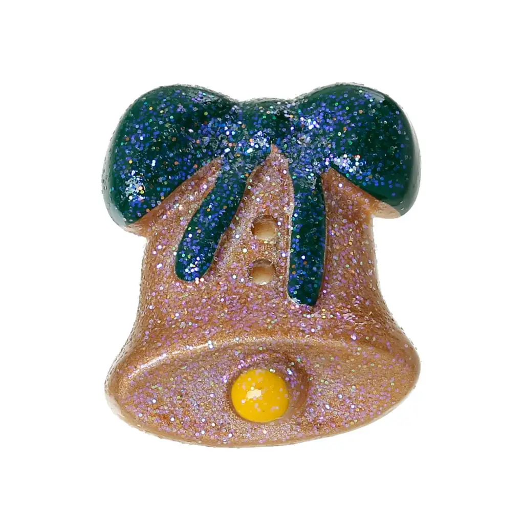 Полимерная швейная кнопка скрапбукинга Рождественский колокольчик светло