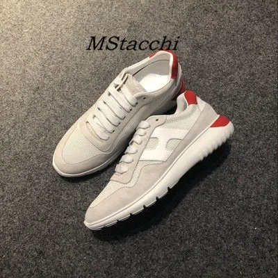 Red white Mcacchi/женские кроссовки из коровьей кожи с блестками; женская повседневная обувь на шнуровке, визуально увеличивающая рост; женские разноцветные кроссовки на не сужающемся книзу массивном каблуке - Цвет: Red white