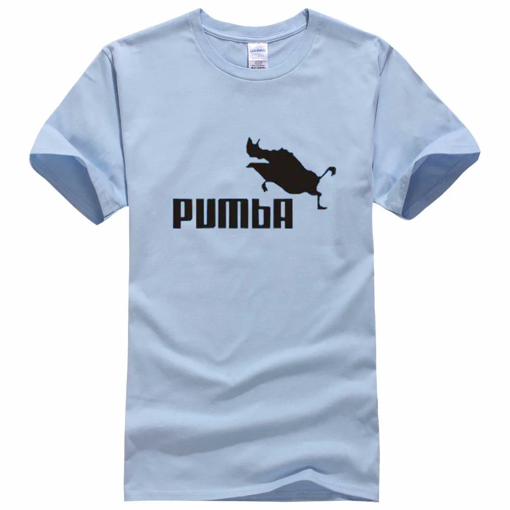 Забавные милые футболки homme Pumba, мужские хлопковые топы с короткими рукавами, крутая футболка, милый кавайный летний Трикотажный костюм, футболка
