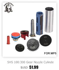 SHS Tune Up Kit ЧПУ из нержавеющей стали измельченный цельный сплошной цилиндр встроенный поршень головки цилиндра насадка для страйкбола пейнтбола