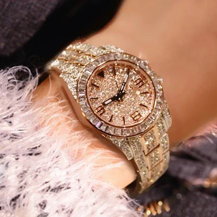 Austrian crystal fashion brand new 2019 luxury women's diamond watches women's dress watches ladies quartz watches drop ship