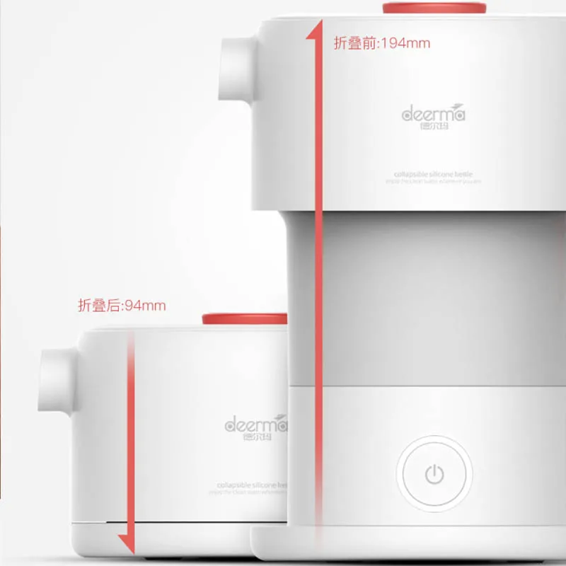 Xiaomi Deerma 0.6L складной портативный Электрический чайник для воды ручной колба