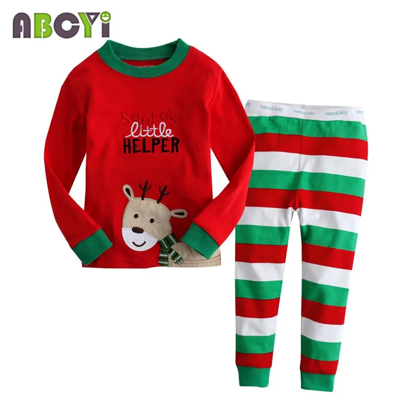 Детская Пижама с длинным рукавом комплекты одежды для мальчиков и девочек пижама