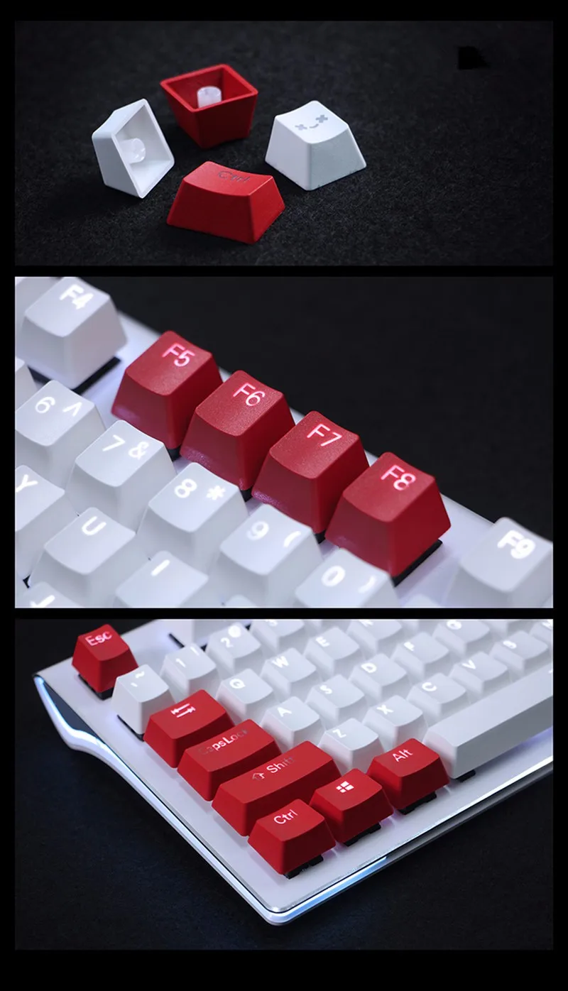 104/108 ANSI раскладка ABS/PBT двойная съемка с подсветкой Keycap для OEM Cherry MX переключатели Механическая игровая клавиатура