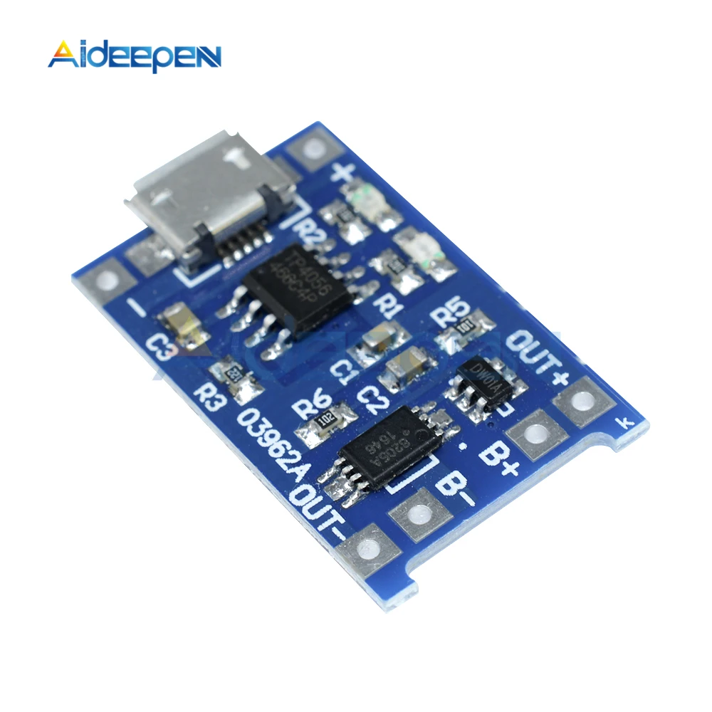 10 шт. зарядная плата 5 в 1 а с Micro USB 18650 для литиевой батареи модуль зарядного
