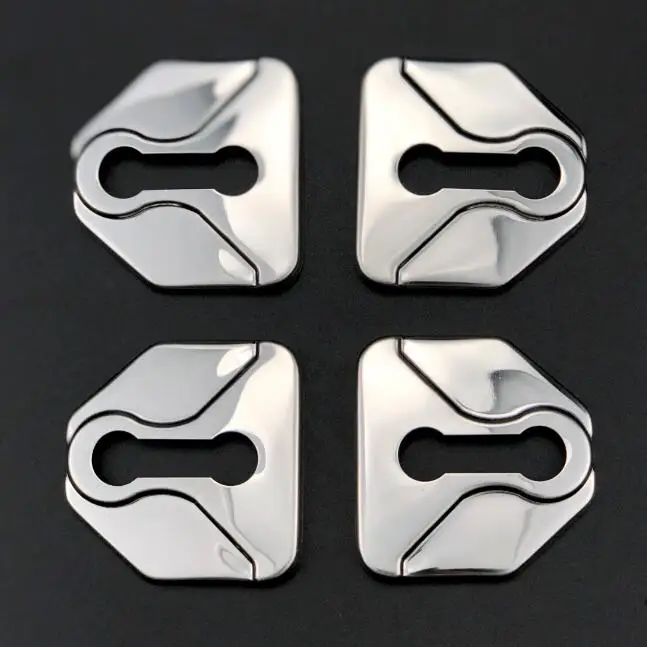 Stainless Steel 4pcs Автомобильные аксессуары дверной замок Антикоррозийная Защитная крышка для Subaru Forester Outback датчик для Impreza XV BRZ visiv LEVORG Ascent Exiga - Цвет: Stainless Steel 4pcs