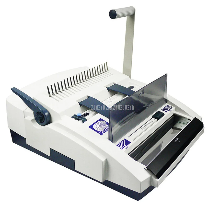 Online CW-4500 Spiral Tel Ciltleme Makinesi 19/21 32/34 Kauçuk/demir Tel Elektrikli Delme Delik A4 Kağıt Belge Binder Delme Makinesi