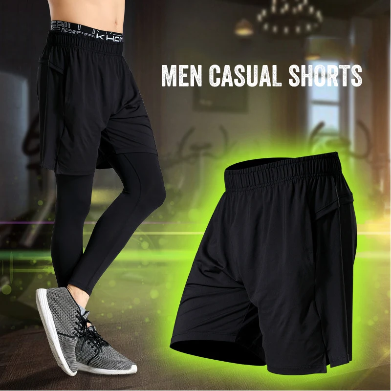 IEMUH Brand 2018 Summer mens shorts Calf-Length Fitness Bodybuilding fashion Casual gyms Joggers workout short pants Sweatpants 