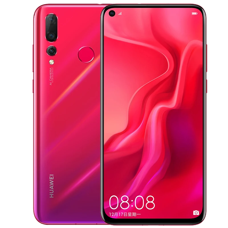 Huawei nova 4 nova4 6 дюйма 3 задняя камера мобильный телефон Kirin970 Octa Core face ID Android 9 0