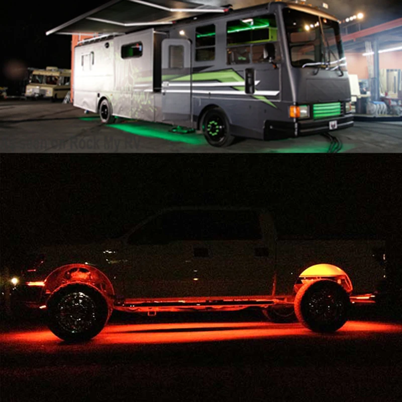 OKEEN 2X60 дюйм RGB ar Светодиодные ленты 5050 SMD DC12V 6000 K под Автомобильная трубка Underglow