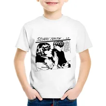 Модные детские футболки с принтом Sonic Youth Goo летние коротким