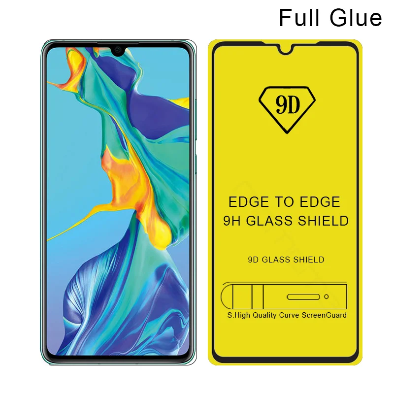 Закаленное стекло пленка полное покрытие закаленное для Huawei P30 lite Защитная