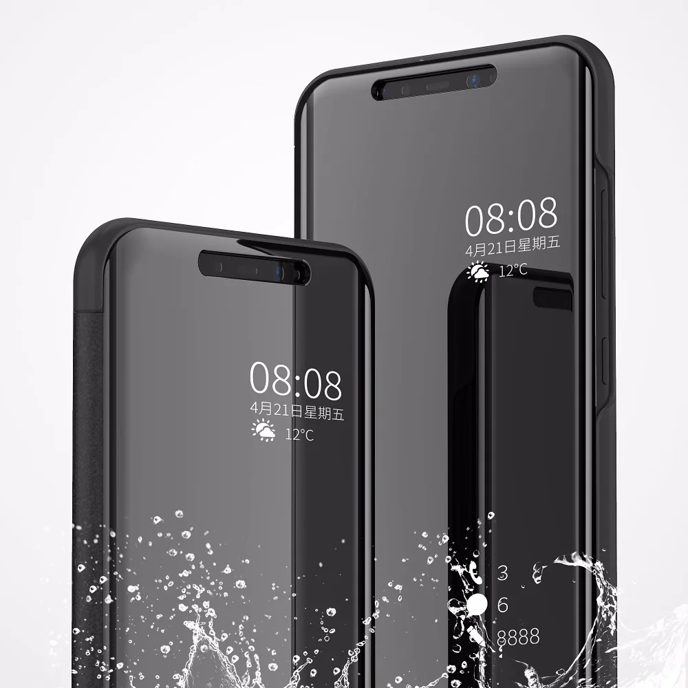 Для Xiaomi Mi POCOPHONE F1 прозрачный зеркальный чехол из искусственной кожи для Poco Global