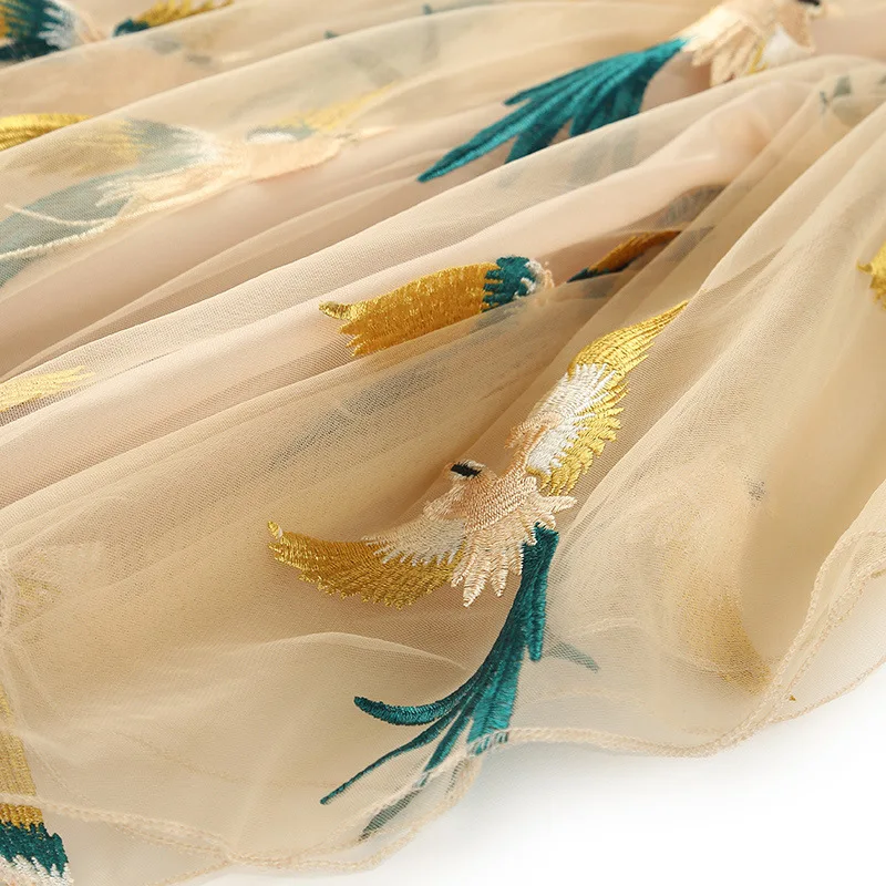 Женское Сетчатое платье с цветочной вышивкой Fitaylor вечерние свободные Клубные