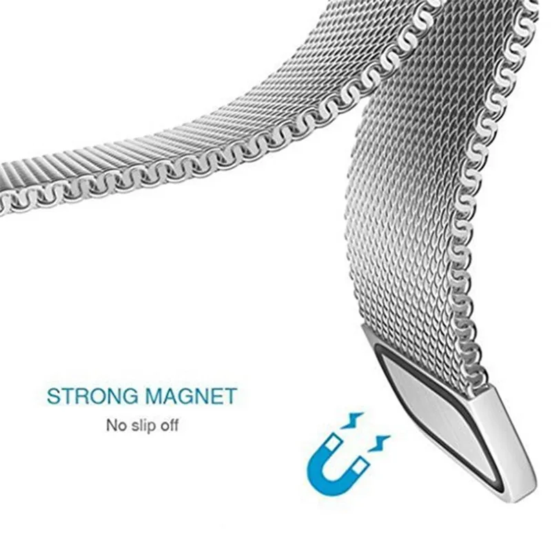 Смарт часы с металлическим ремешком Milanese Loop Band для Xiaomi Huami ремешок на запястье