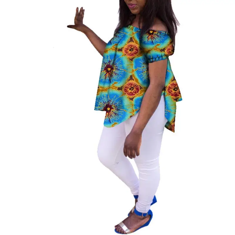 African Skirt For Women 2019 Batik Brief Style Dashiki Dresses Short Sleeve Plus Size Bazin Riche | Тематическая одежда и