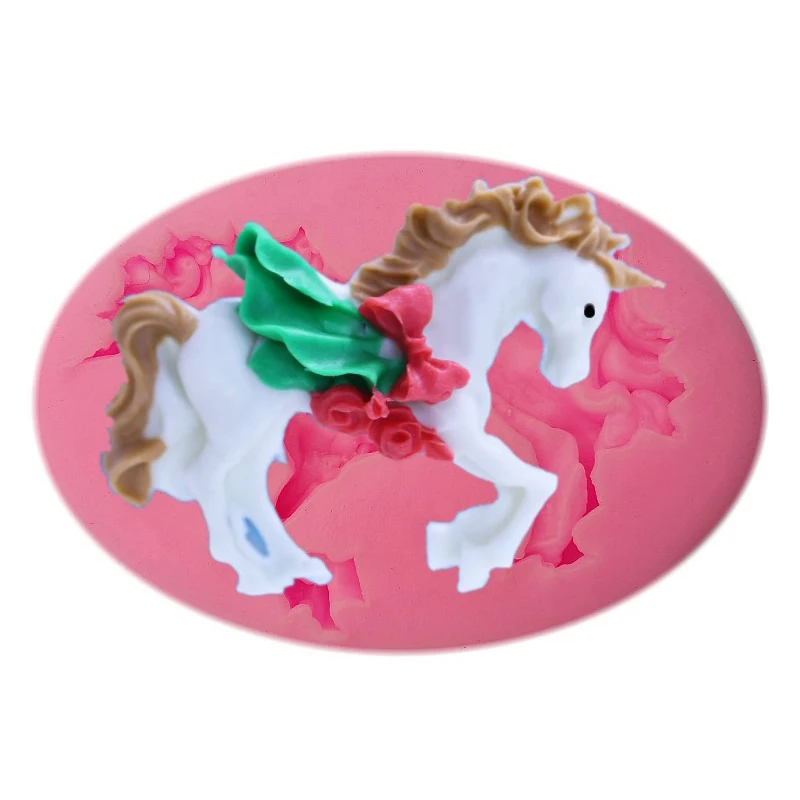 Карусель лошадь инструменты для украшения тортов силиконовая форма шоколада
