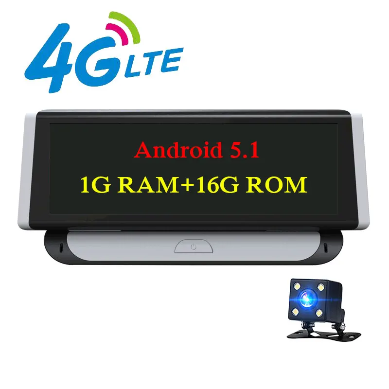 Olysine 8 ''4G Android Автомобильный видеорегистратор gps навигатор ADAS Wifi Bluetooth Dashcam камера FHD 1080P видео рекордер регистратор двойная камера s - Название цвета: 4G Version