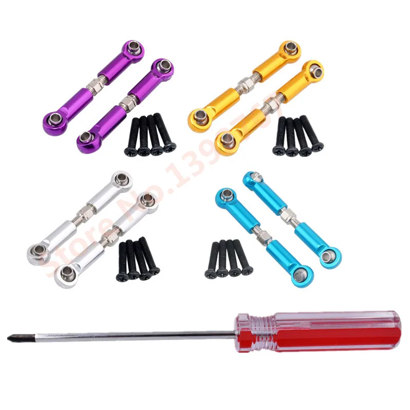RC Car WLtoys Metal Adjustable Turnbuckle Linkages Pull Rod Front Rear Servo Link(Al.) Screwdriver 1/18 A949 A959 A969 A979 k929 | Игрушки и