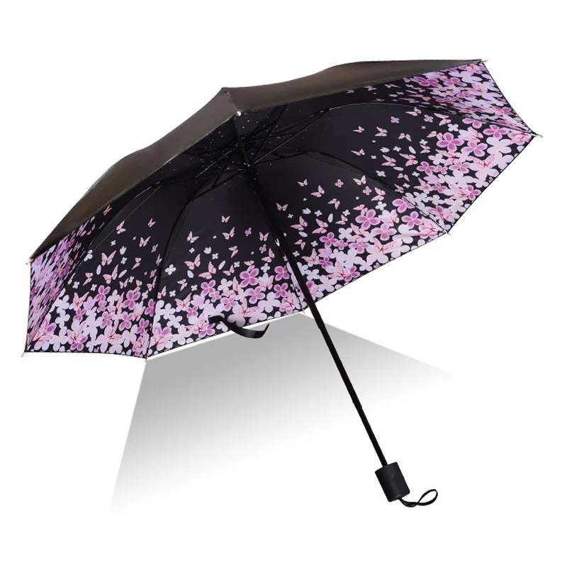 Men Women Sun Rain Umbrella UV Protection Windproof Folding Compact Outdoor Travel Umbrellas HVR88 | Дом и сад