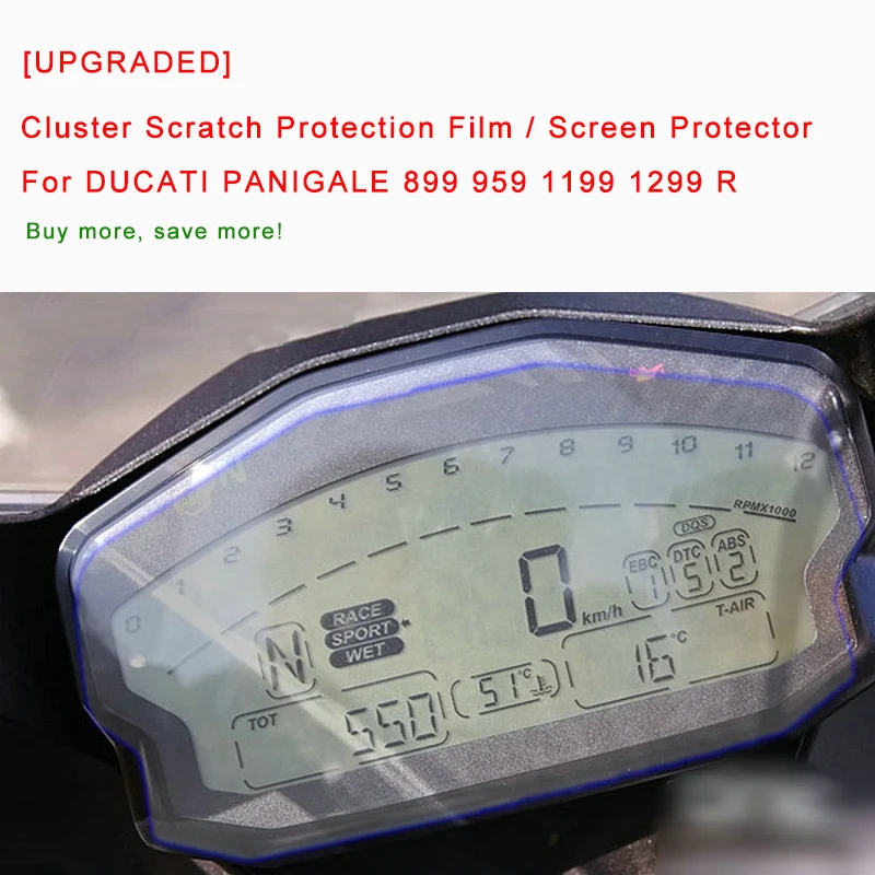 [Модернизированный] для DUCATI PANIGALE 899 959 1199 1299 R Защитная пленка защиты от царапин