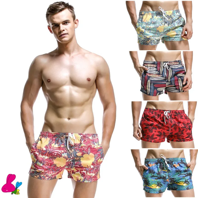 Summer men's liner Board shorts beach surfing shorts men swimming trunks mens swimwear swim short swimsuit Elastic joggers