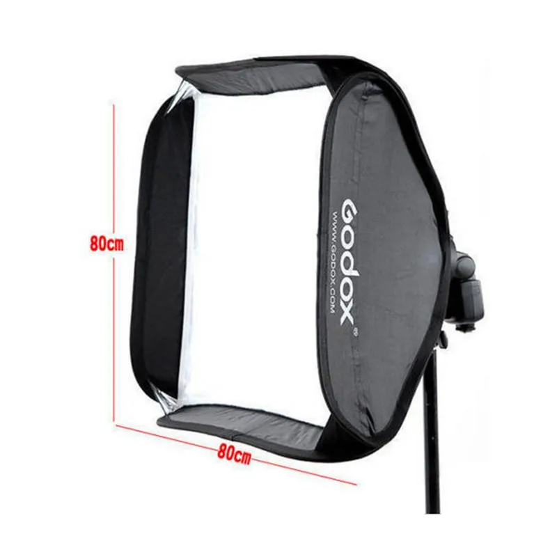 Godox 80*80 см софтбокс складной 80x80 Вспышка + S-образный кронштейн держатель Bowens сумка