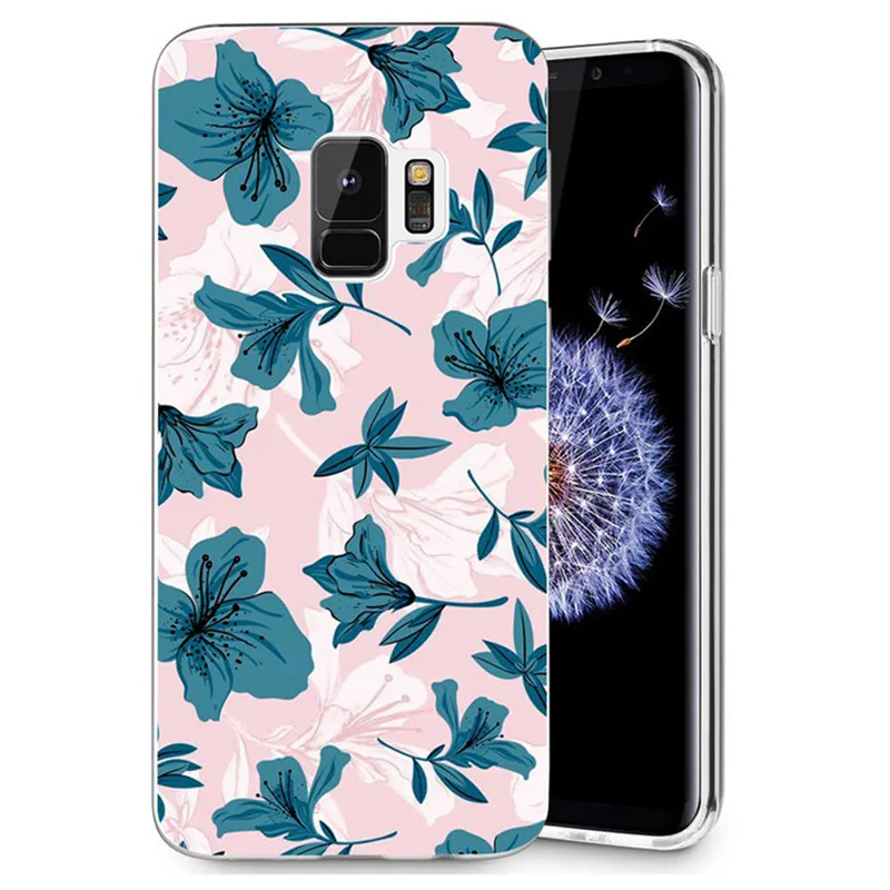 For Samsung Galaxy S3 S9 S9Plus S8 Plus S7 edge Note 8 TPU design Silicon Colorful pure white Flower Cover Case R099 |