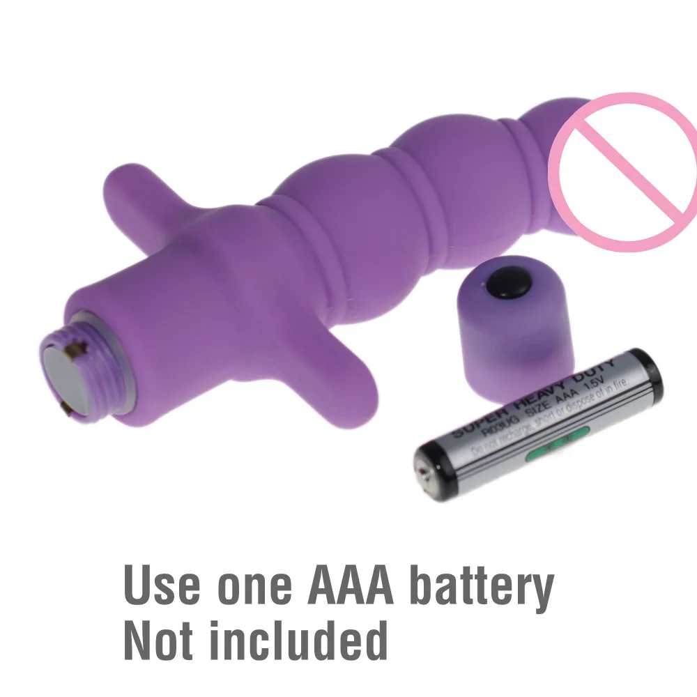 Фиолетовый Гладкий 7 скоростей силиконовый бионический вибратор простаты