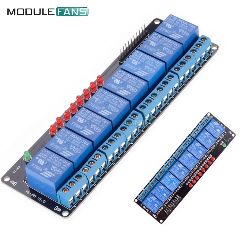 8 канальный релейный модуль 5 В экран для Arduino Uno Meage 2560 1280 ARM PIC AVR DSP|shield for arduino|shield
