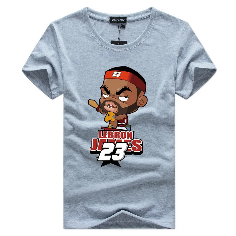 Модная футболка Для мужчин 2017 Повседневное короткий рукав мультфильм печати Рок