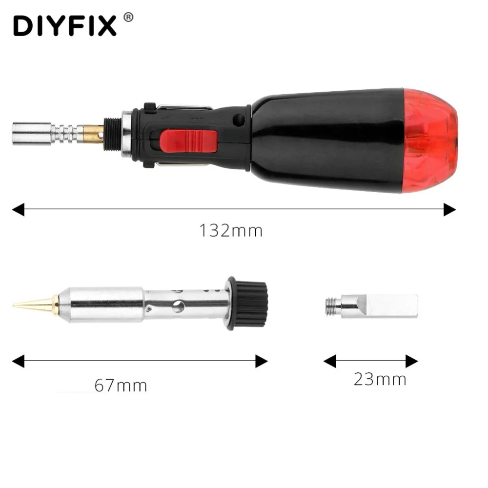 DIYFIX 12 мл Регулируемый Температура Газовый паяльник беспроводной Сварочные