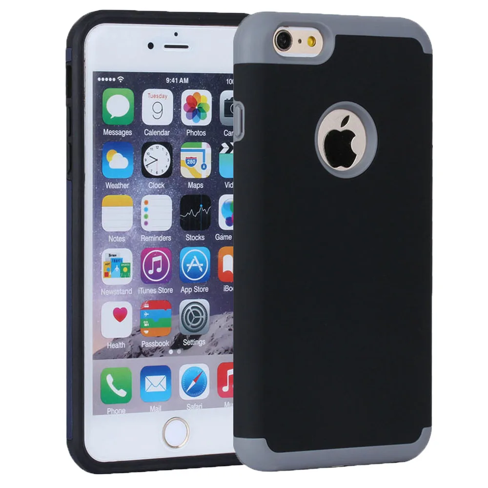 2 in 1 Shockproof Case Cover for Apple iPhone 6 6s 7 plus 6+ 6s+ Rubber Protection Heavy Duty Anti Fall Back |