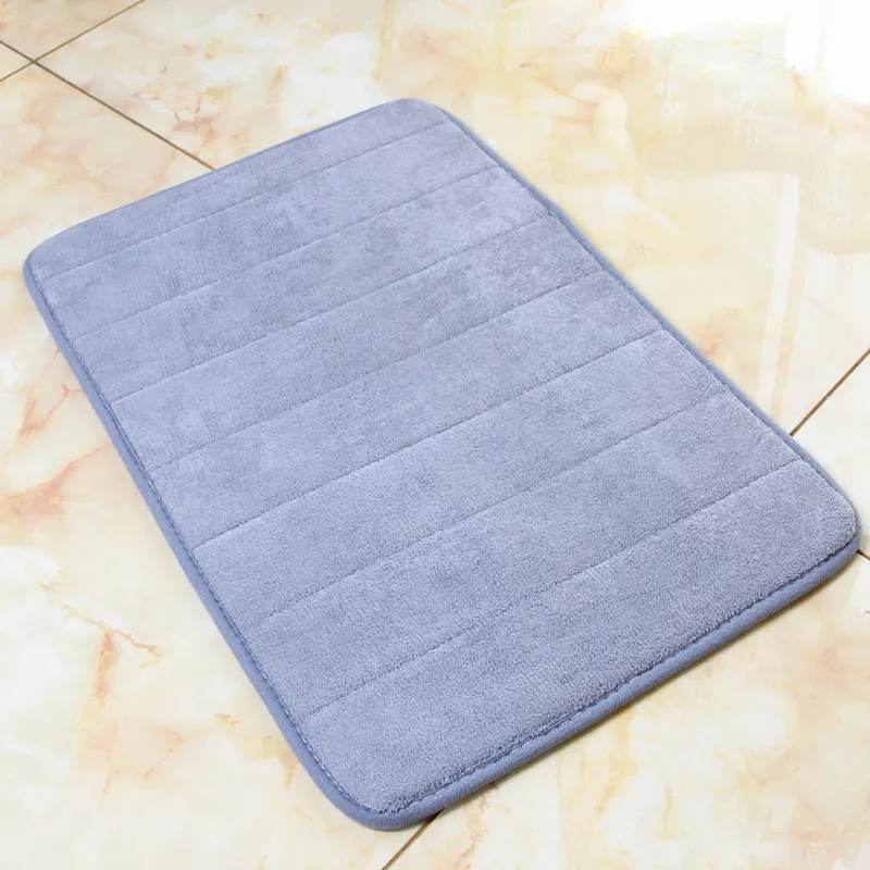 Gray 40x60 см коврик для ванной утолщенный влагопоглащающая поверхность для ванной комнаты мягкий лохматый коврик для ванной комнаты с эффектом памяти кухонные коврики - Цвет: Gray