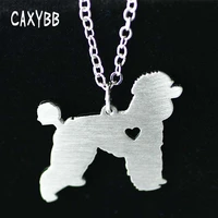 silver 1pc fashionable poodle necklace custom dog necklace dog pendant pet jewelry pets new puppy groomer gifts dog lovers