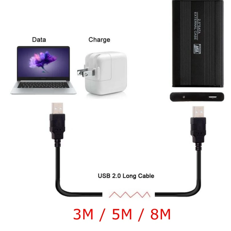 Экранированный USB кабель 2 0 длиной 3 м 5 8 передачи данных типа А Папа папа для