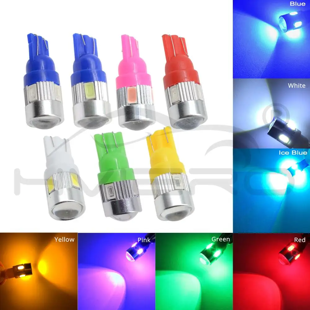 2 шт. Автомобильные светодиодные Ксеноновые лампы T10 W5W 6SMD 5630|interior light|t10 interiorw5w 2pcs |