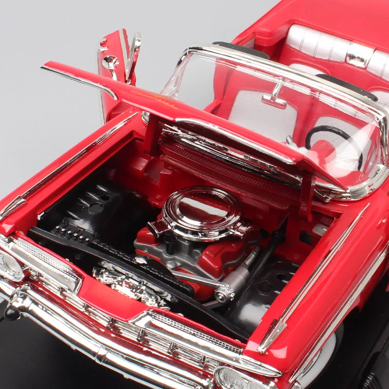 Бренд для детей 1 18 классический ретро большой Chevrolet lmpala 1959 модели автомобиля металлическое ведро литье под давлением и автомобиль подарок миниатюрный для маленьких мальчиков