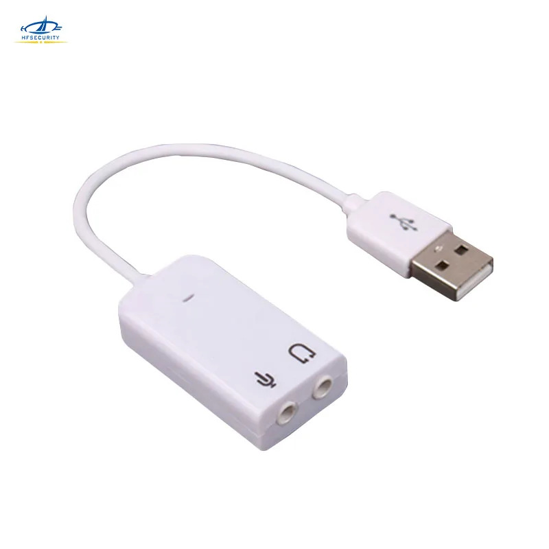 

HFSECURITY External USB Sound Card 7.1 Channel Audio Adaptor No Driver Computer Microphone Earphone Headset Speaker USB Adaptor