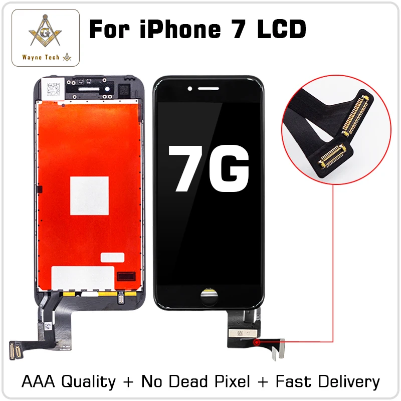 10 шт./лот отличное качество ЖК дисплей без битых пикселей для iPhone 7 7G Дисплей