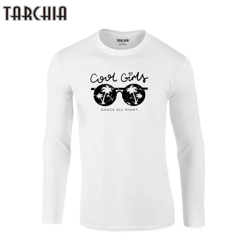 TARCHIA 2021 Крутые Девушки Танец всю ночь Типографика размера плюс 100% хлопок Homme Новый