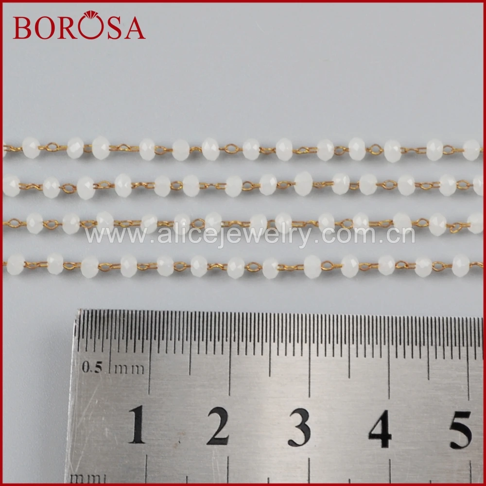 Цепочка Из Бисера BOROSA Ювелирное Украшение золотого или серебряного цвета с
